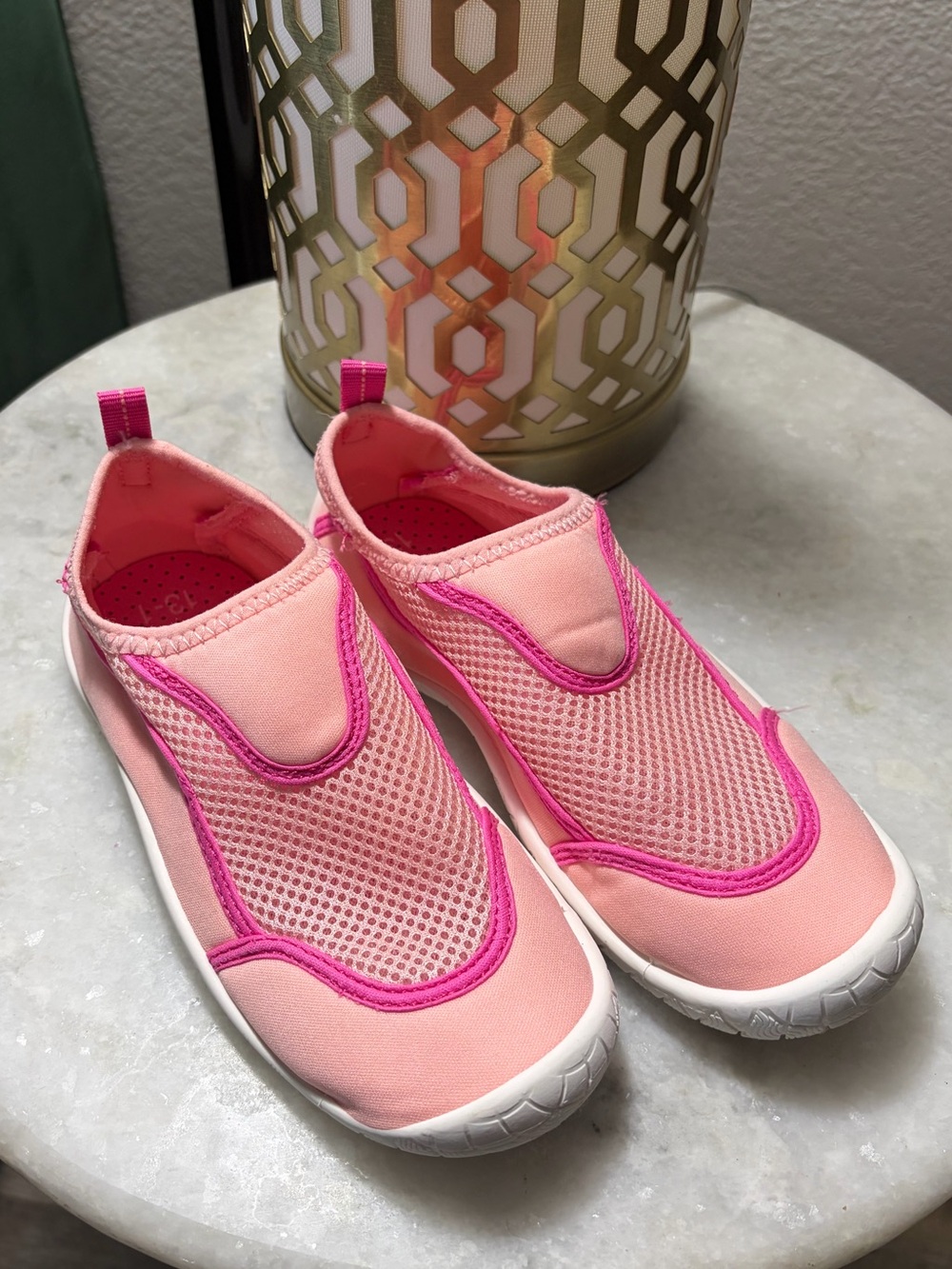Wonder Nation Kids Pink Slip-On Mesh Water Shoes